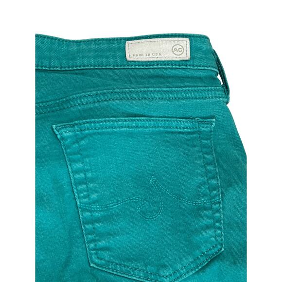 AG Adriano Goldschmied The Stevie Ankle Slim Straight Leg Women's Size 25R Teal - Picture 8 of 13